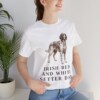 Irish Red and White Setter Dad Shirt, Vintage Dog Sketch Tee, Dog Dad Gift
