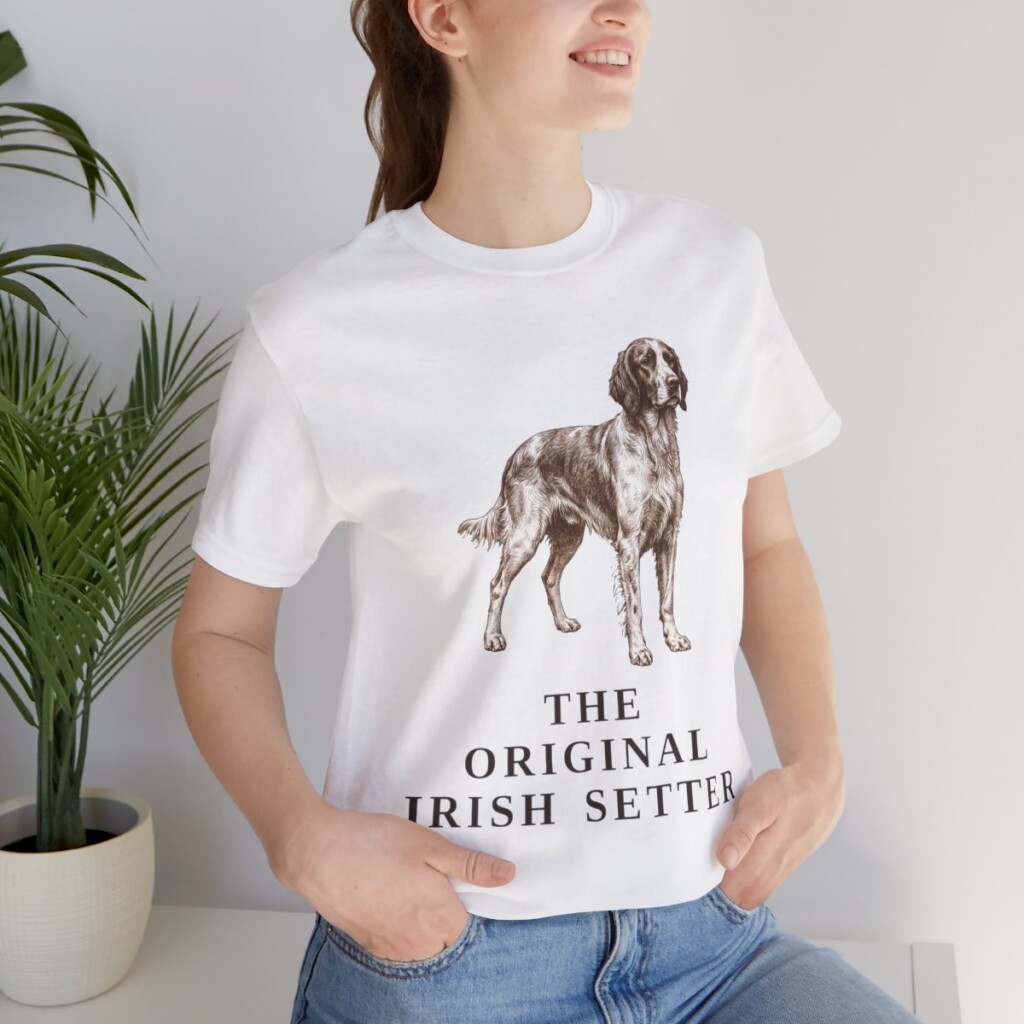 Irish Red and White Setter Humor Shirt, Vintage Dog Sketch Tee, Dog Humor Gift Irish Red and White Setter Humor Shirt, Vintage Dog Sketch Tee, Dog Humor Gift