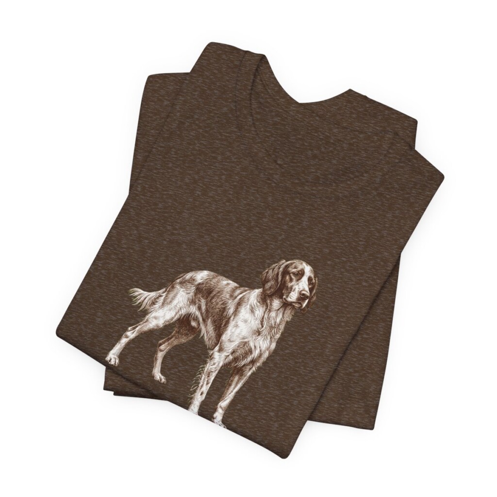 Irish Red and White Setter Latin Shirt, Vintage Dog Sketch Tee, Dog Latin Gift