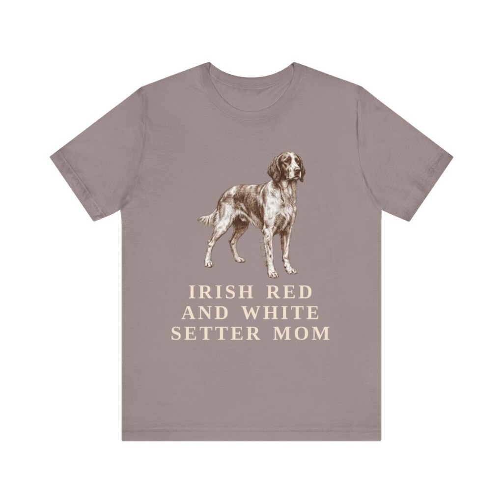 Irish Red and White Setter Mom Shirt, Vintage Dog Sketch Tee, Dog Mom Gift