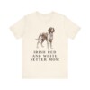 Irish Red and White Setter Mom Shirt, Vintage Dog Sketch Tee, Dog Mom Gift