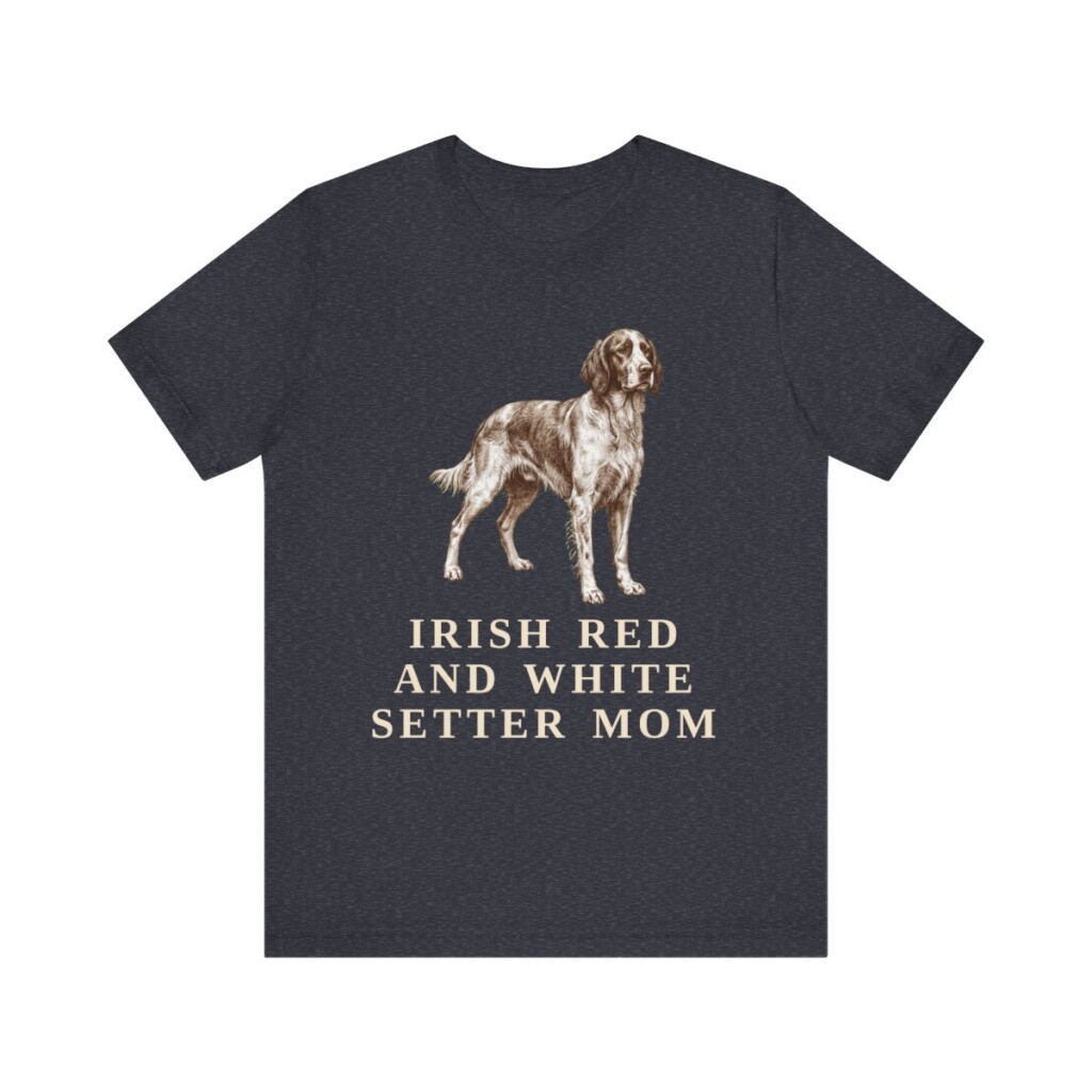 Irish Red and White Setter Mom Shirt, Vintage Dog Sketch Tee, Dog Mom Gift