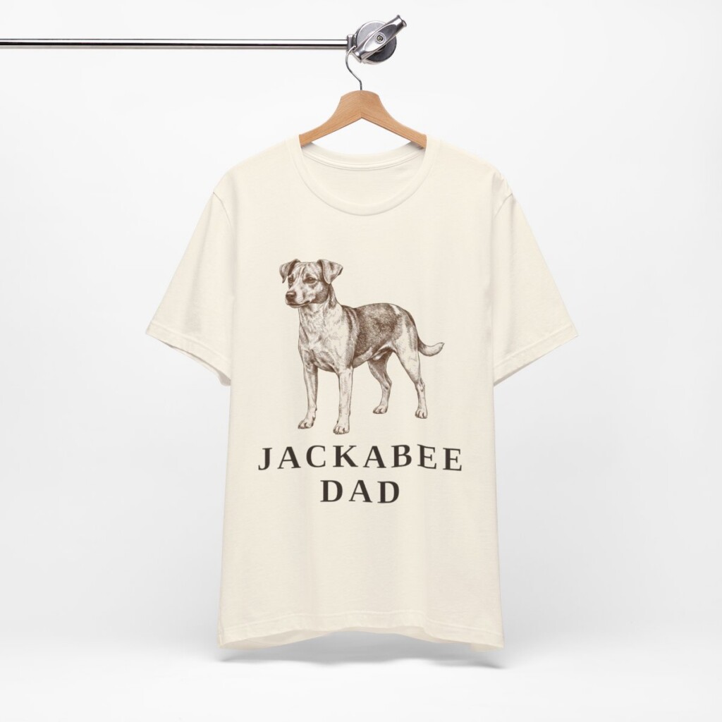 Jackabee Dad Shirt, Vintage Dog Sketch Tee, Dog Dad Gift