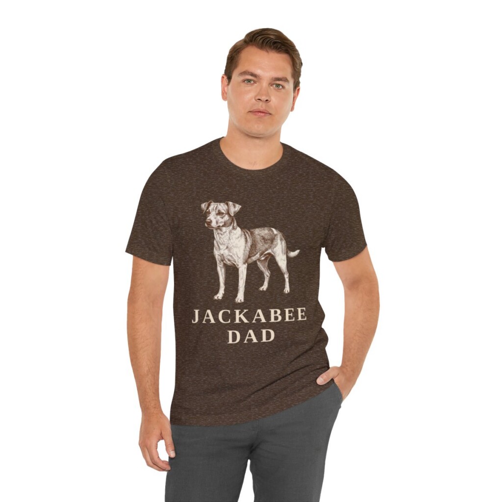 Jackabee Dad Shirt, Vintage Dog Sketch Tee, Dog Dad Gift