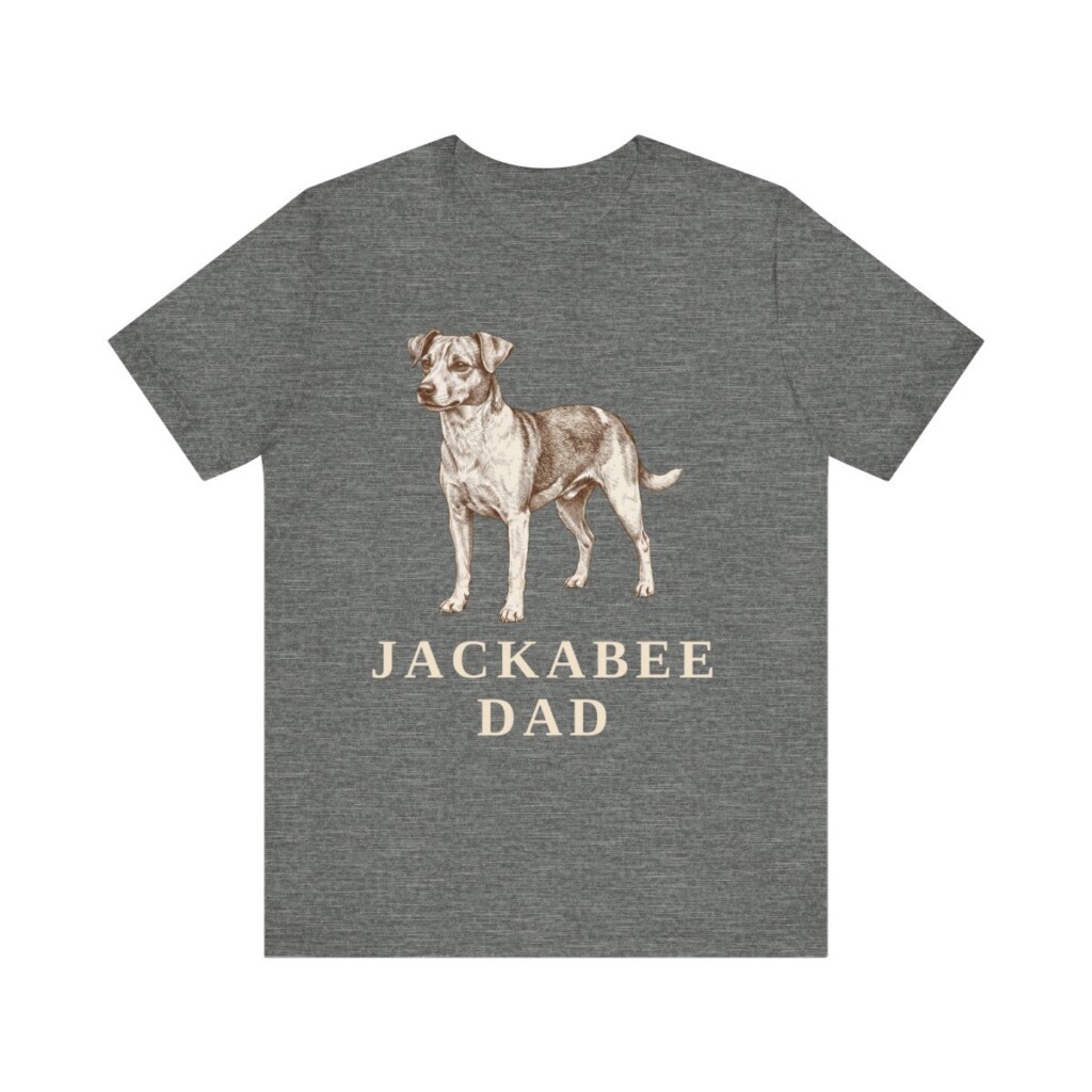 Jackabee Dad Shirt, Vintage Dog Sketch Tee, Dog Dad Gift