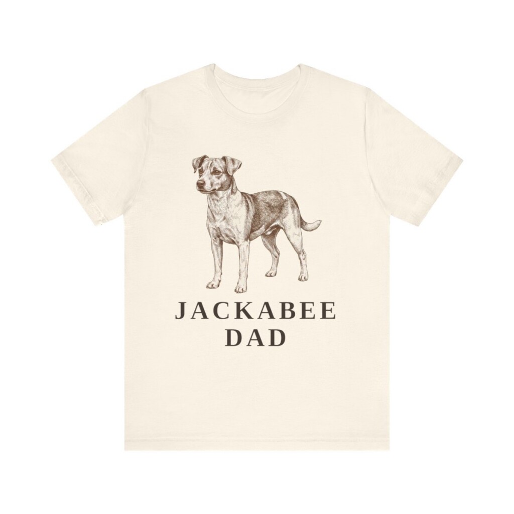 Jackabee Dad Shirt, Vintage Dog Sketch Tee, Dog Dad Gift