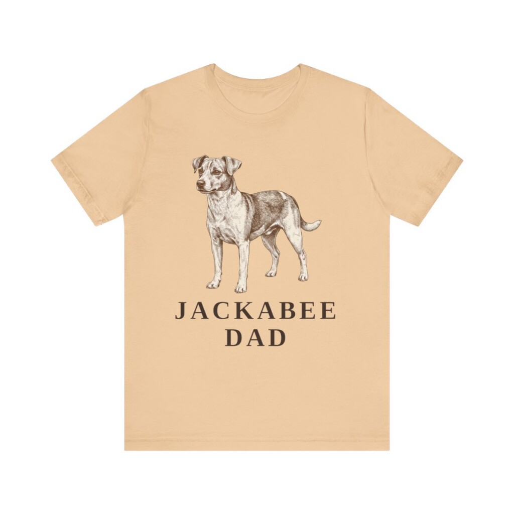 Jackabee Dad Shirt, Vintage Dog Sketch Tee, Dog Dad Gift