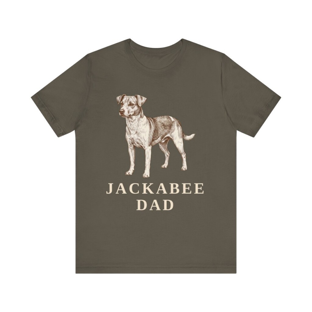 Jackabee Dad Shirt, Vintage Dog Sketch Tee, Dog Dad Gift