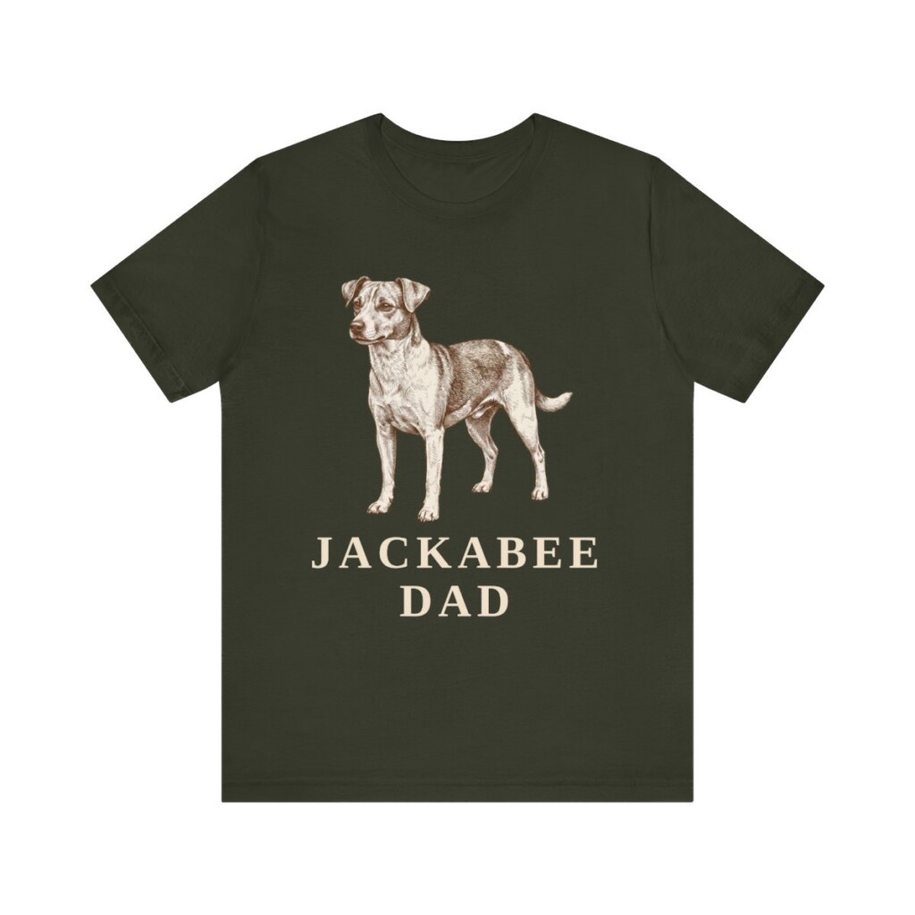 Jackabee Dad Shirt, Vintage Dog Sketch Tee, Dog Dad Gift