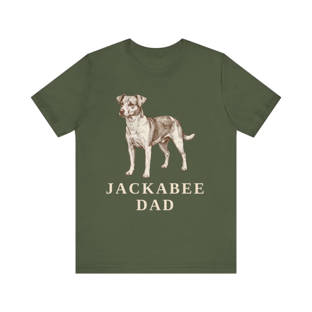 Jackabee Dad Shirt, Vintage Dog Sketch Tee, Dog Dad Gift