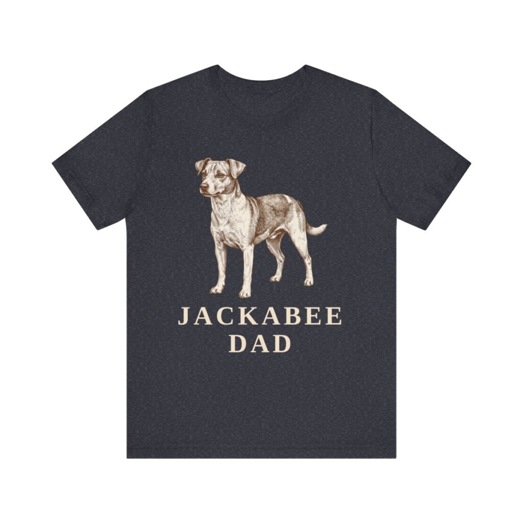Jackabee Dad Shirt, Vintage Dog Sketch Tee, Dog Dad Gift