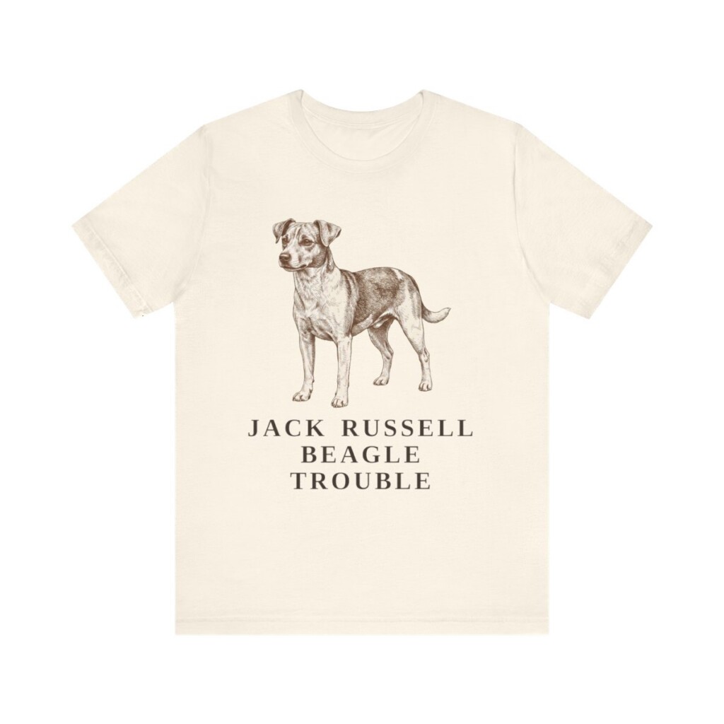Jackabee Humor Shirt, Vintage Dog Sketch Tee, Dog Humor Gift