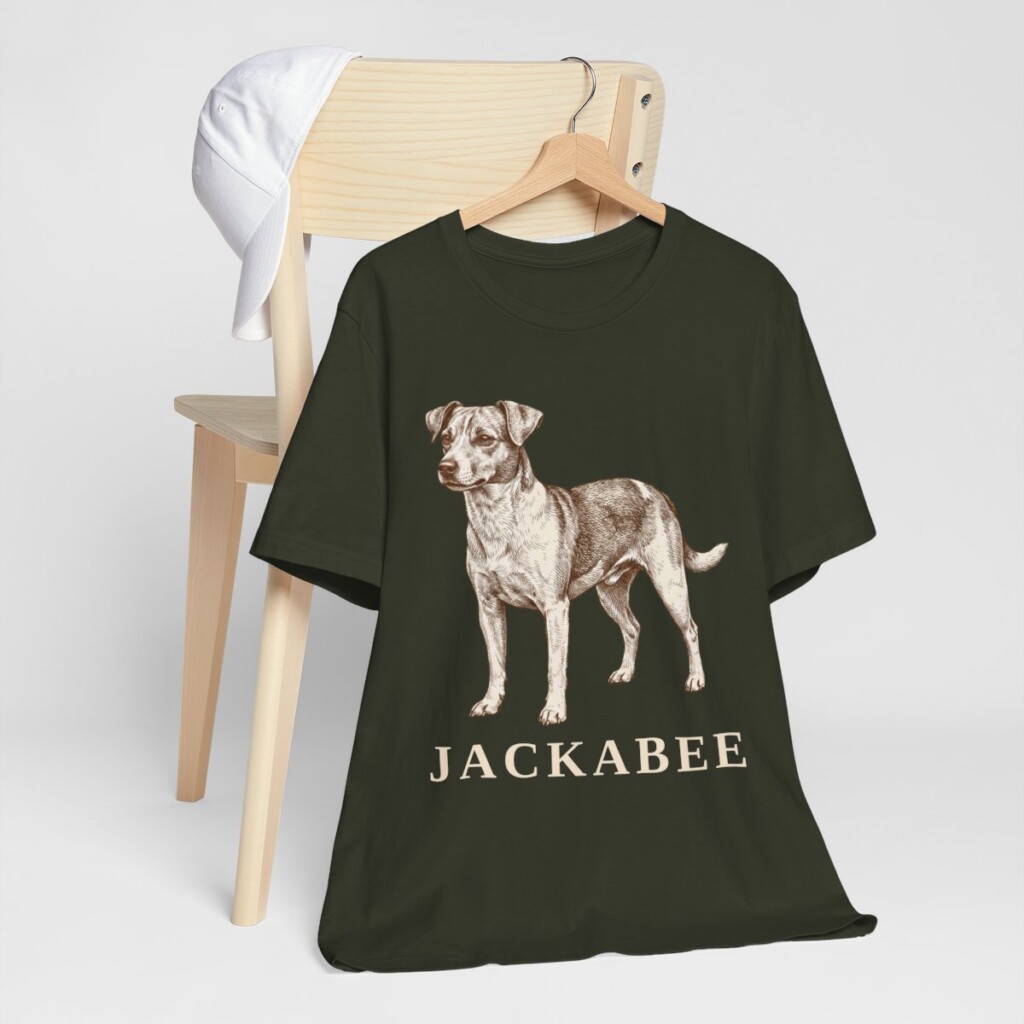 Jackabee Shirt, Vintage Dog Sketch Tee, Dog Lover Gift