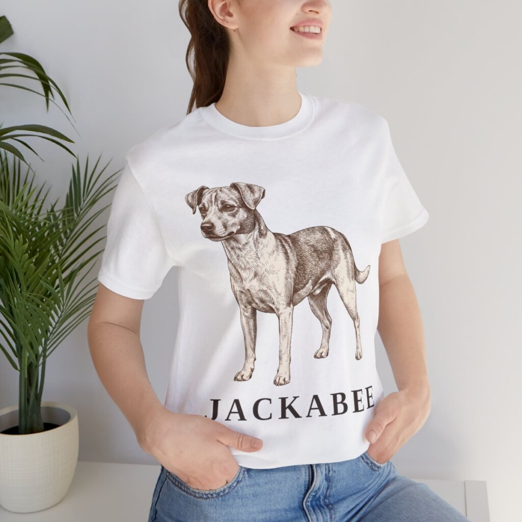 Jackabee Shirt, Vintage Dog Sketch Tee, Dog Lover Gift