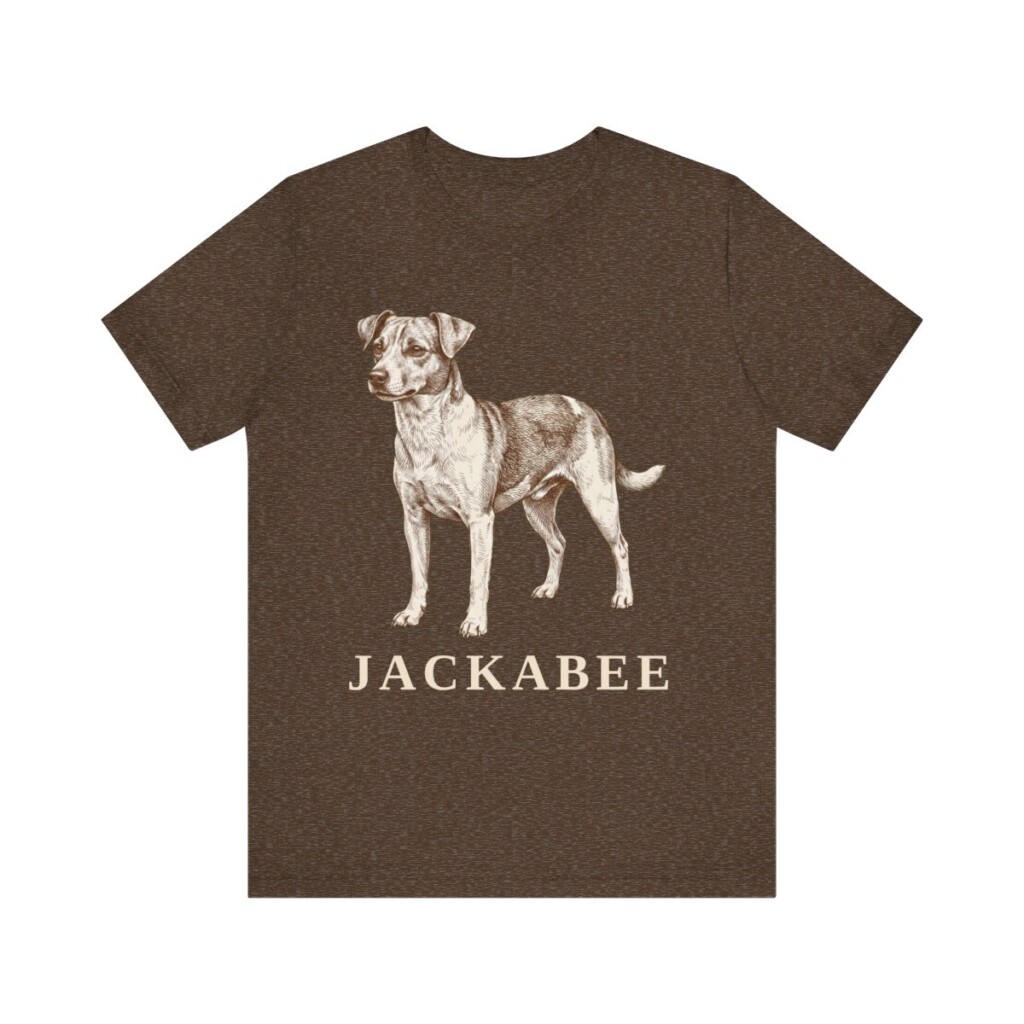 Jackabee Shirt, Vintage Dog Sketch Tee, Dog Lover Gift