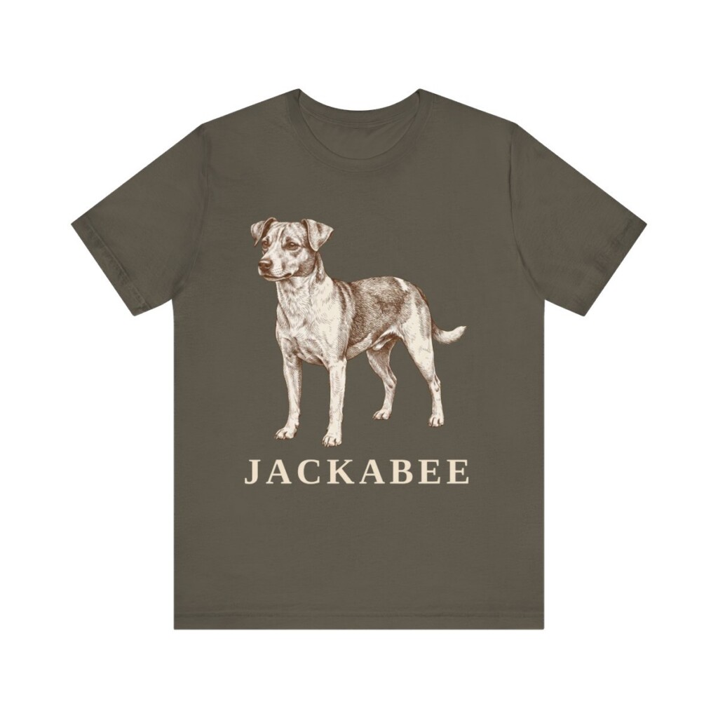 Jackabee Shirt, Vintage Dog Sketch Tee, Dog Lover Gift