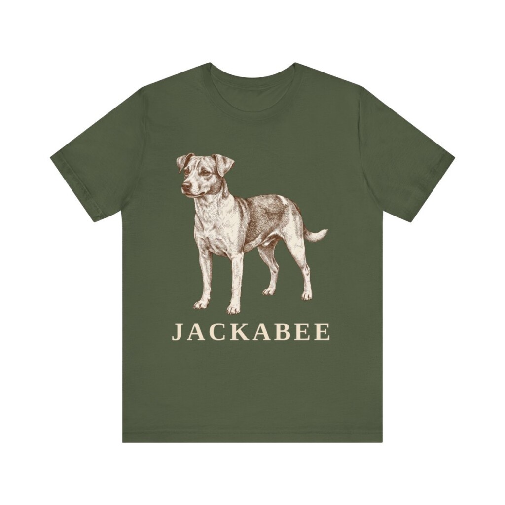 Jackabee Shirt, Vintage Dog Sketch Tee, Dog Lover Gift