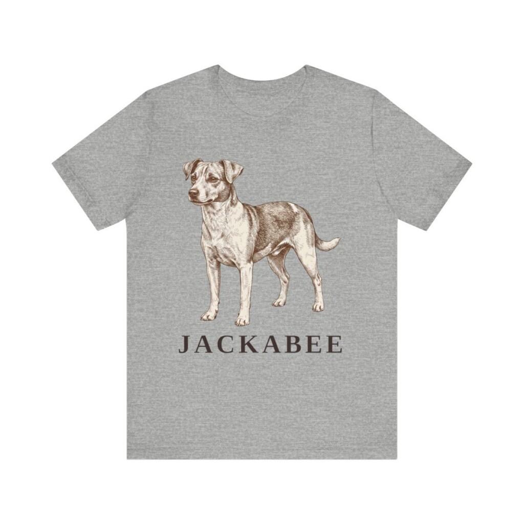 Jackabee Shirt, Vintage Dog Sketch Tee, Dog Lover Gift