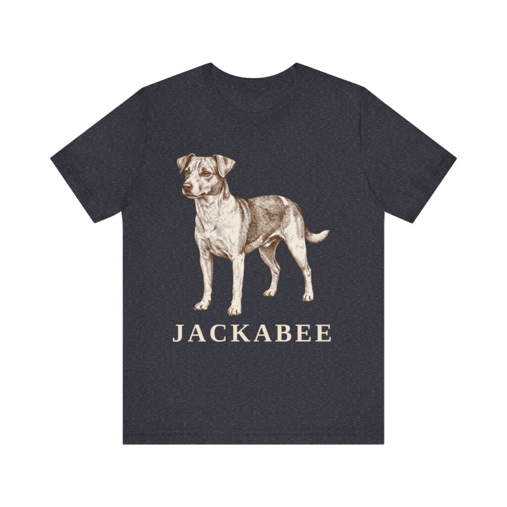 Jackabee Shirt, Vintage Dog Sketch Tee, Dog Lover Gift
