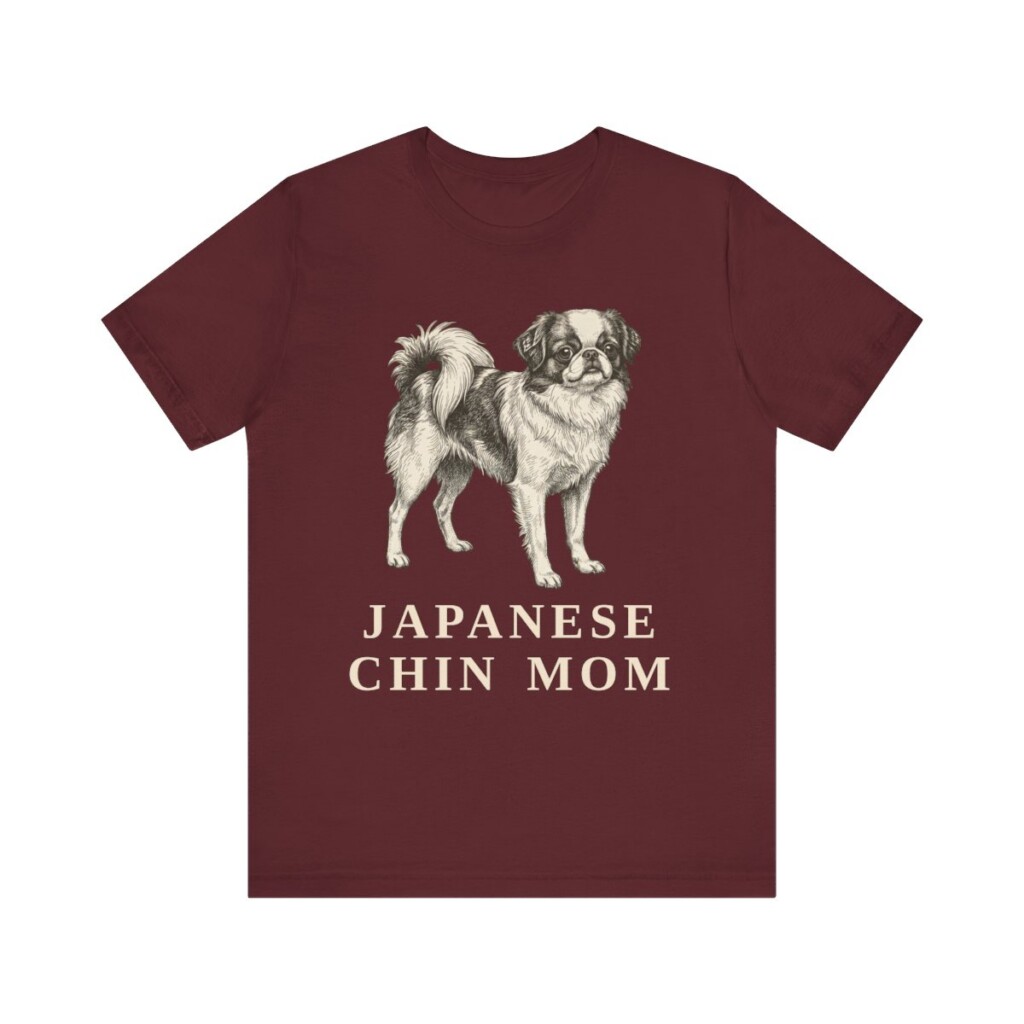 Japanese Chin Mom Shirt, Vintage Dog Sketch Tee, Dog Mom Gift