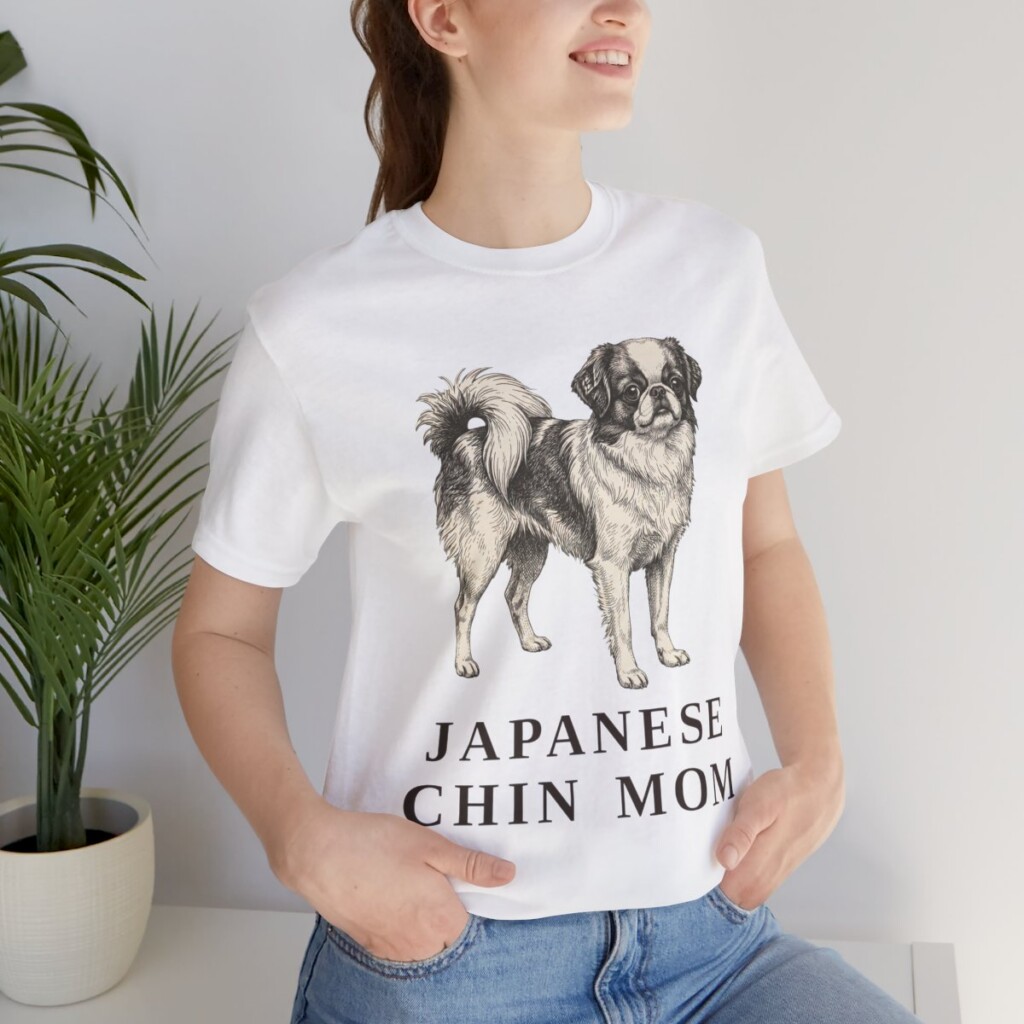 Japanese Chin Mom Shirt, Vintage Dog Sketch Tee, Dog Mom Gift