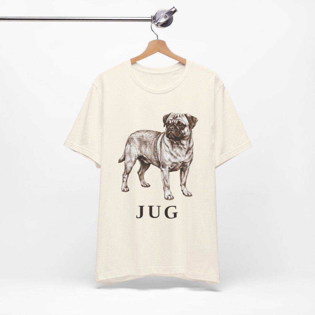 Jug Shirt, Vintage Dog Sketch Tee, Dog Lover Gift