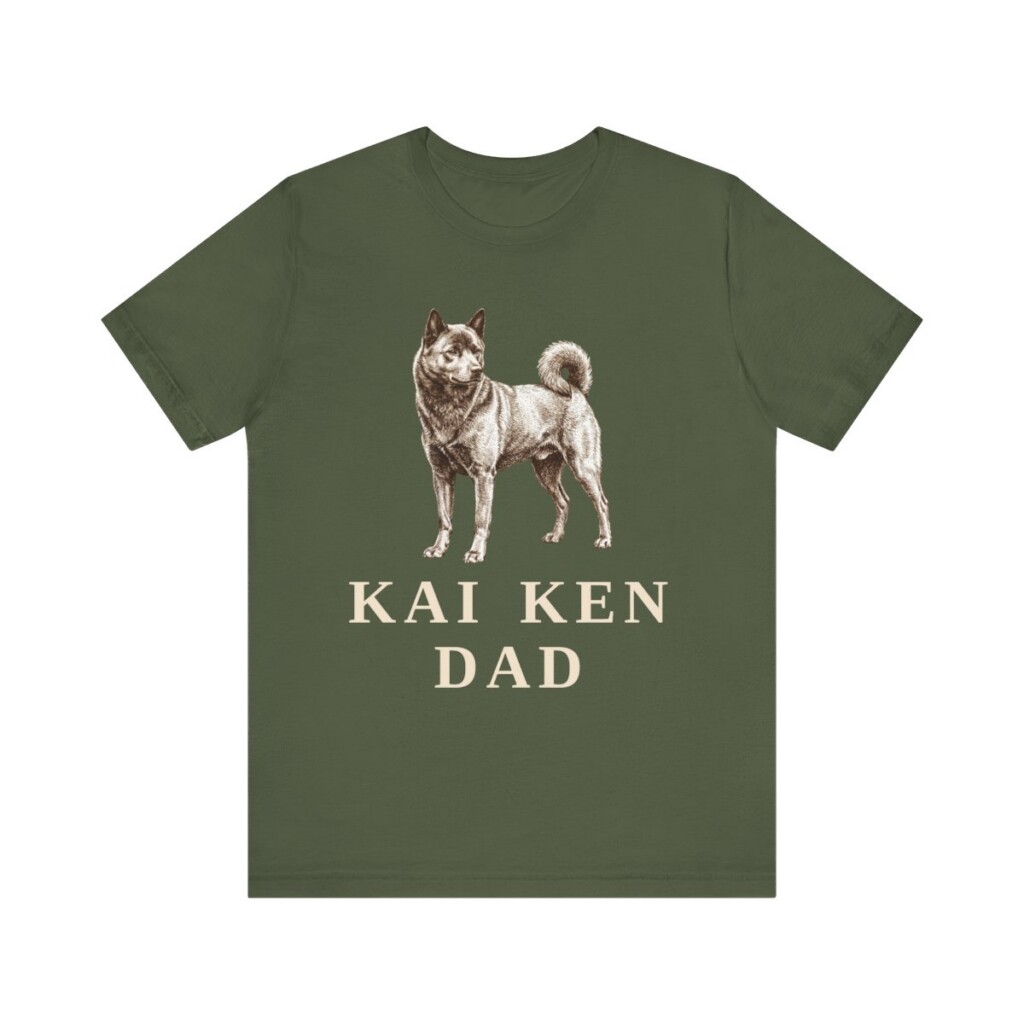 Kai Ken Dad Shirt, Vintage Dog Sketch Tee, Dog Dad Gift