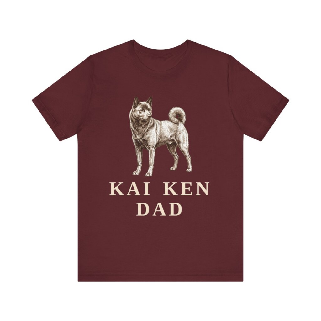 Kai Ken Dad Shirt, Vintage Dog Sketch Tee, Dog Dad Gift