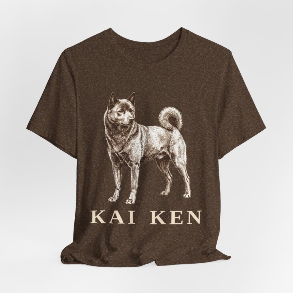 Kai Ken Shirt, Vintage Dog Sketch Tee, Dog Lover Gift