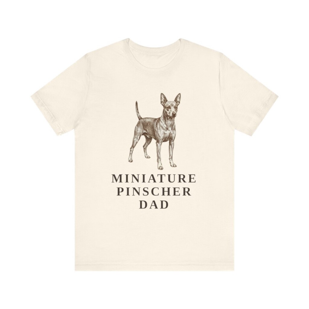 Miniature Pinscher Dad Shirt, Vintage Dog Sketch Tee, Dog Dad Gift