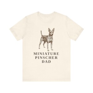 Miniature Pinscher Dad Shirt, Vintage Dog Sketch Tee, Dog Dad Gift