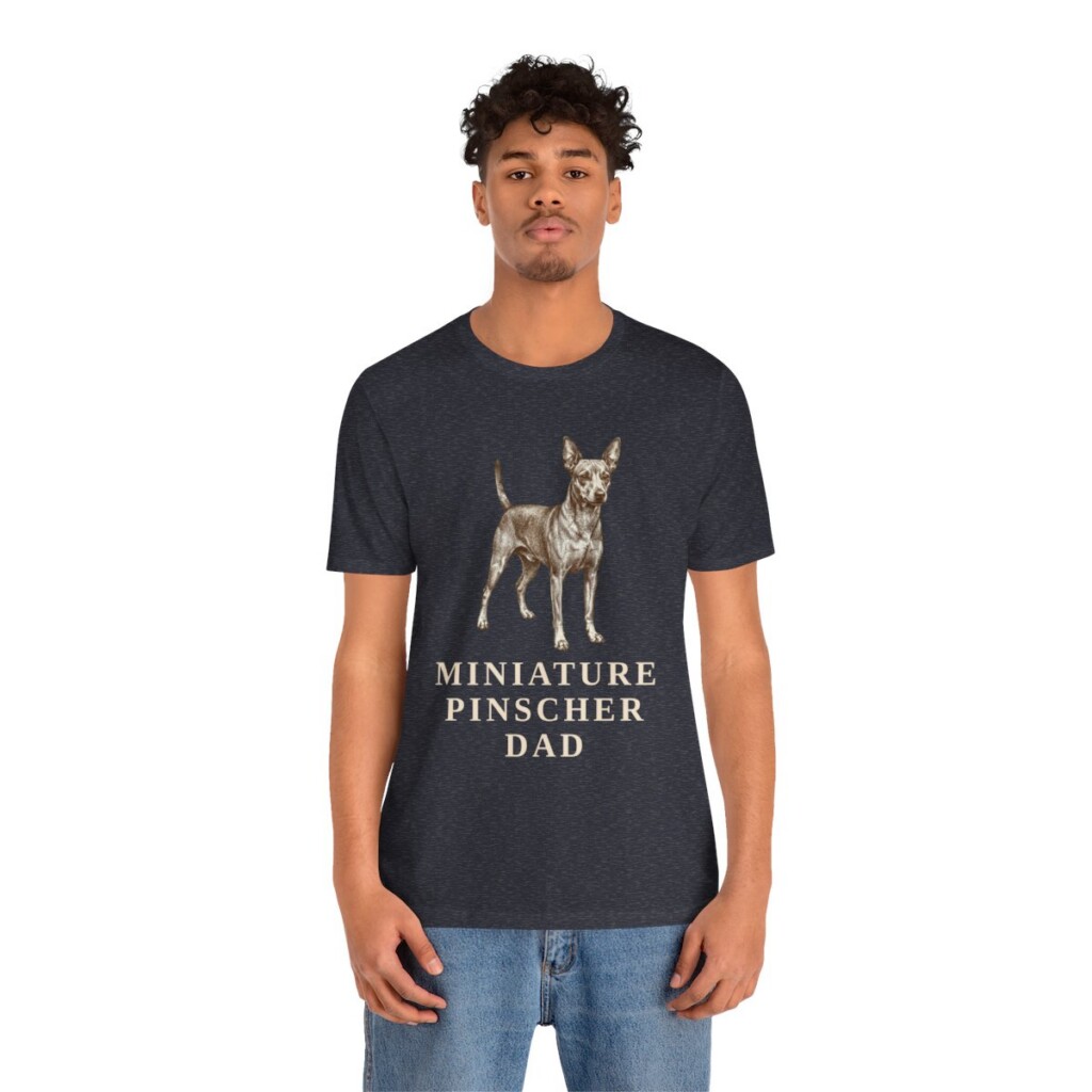 Miniature Pinscher Dad Shirt, Vintage Dog Sketch Tee, Dog Dad Gift