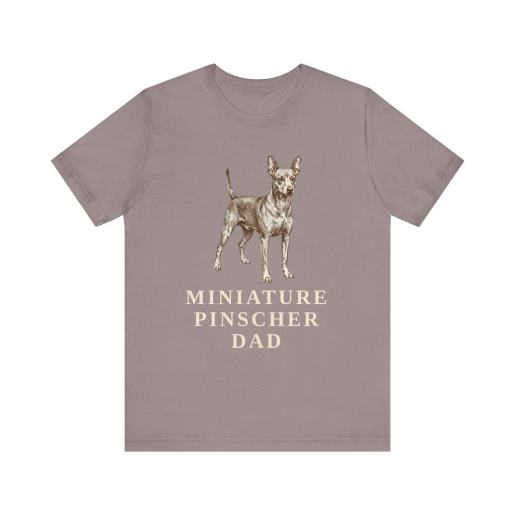 Miniature Pinscher Dad Shirt, Vintage Dog Sketch Tee, Dog Dad Gift