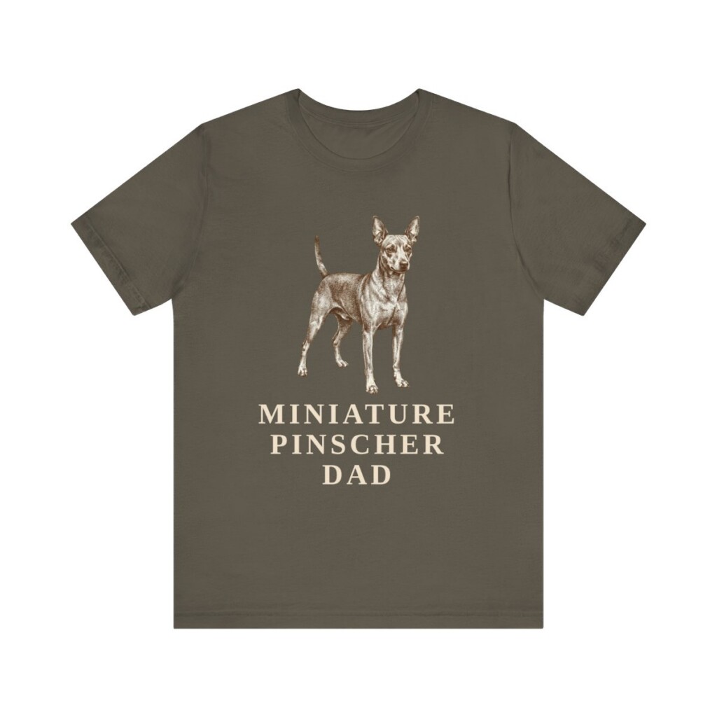 Miniature Pinscher Dad Shirt, Vintage Dog Sketch Tee, Dog Dad Gift
