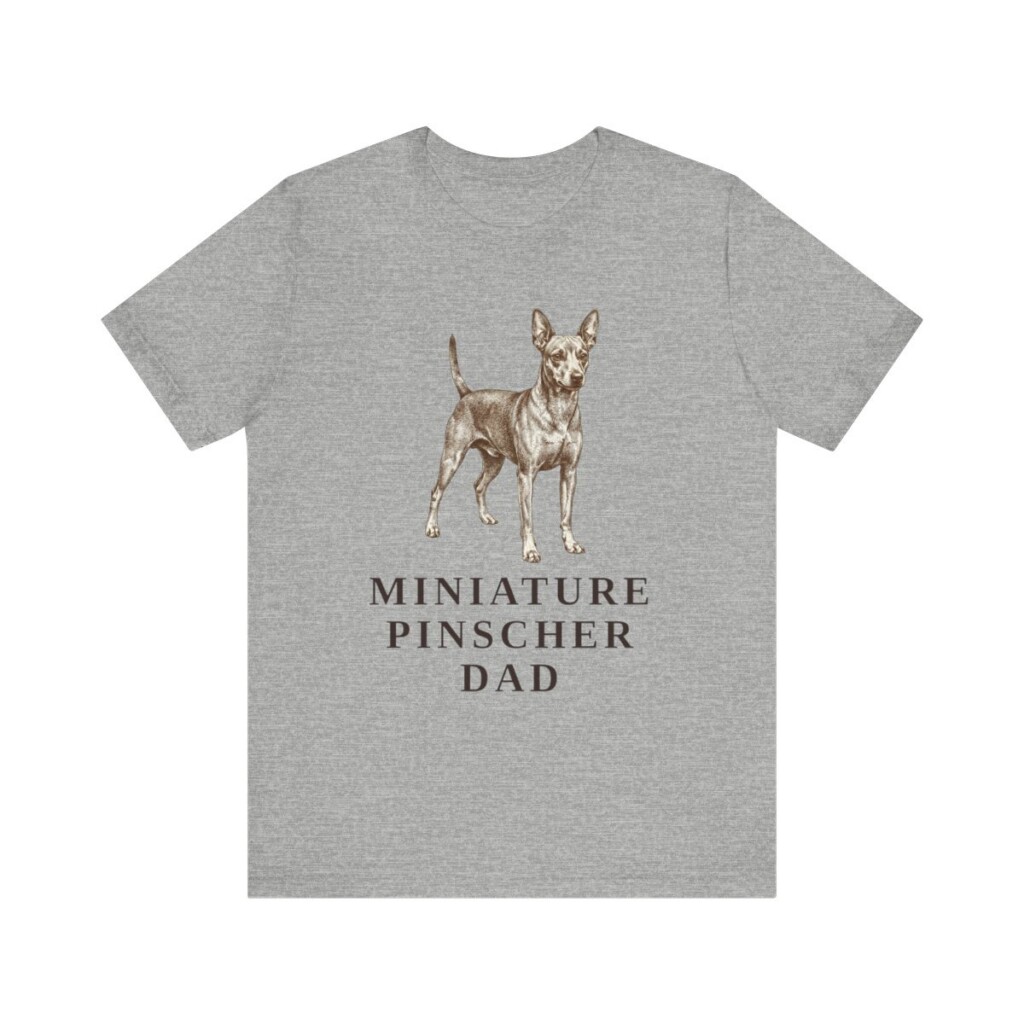 Miniature Pinscher Dad Shirt, Vintage Dog Sketch Tee, Dog Dad Gift