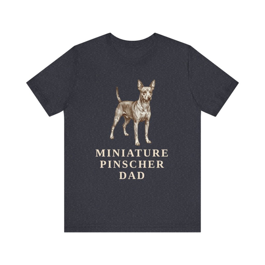 Miniature Pinscher Dad Shirt, Vintage Dog Sketch Tee, Dog Dad Gift