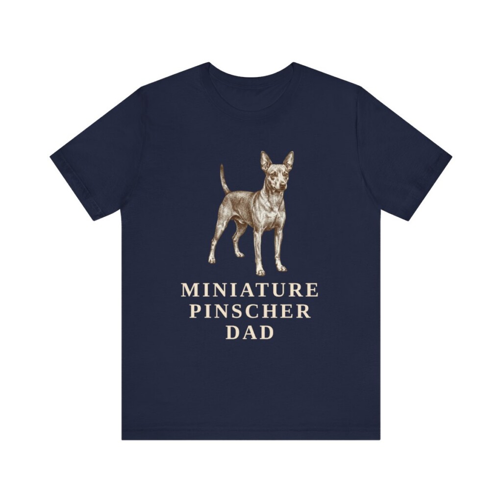 Miniature Pinscher Dad Shirt, Vintage Dog Sketch Tee, Dog Dad Gift