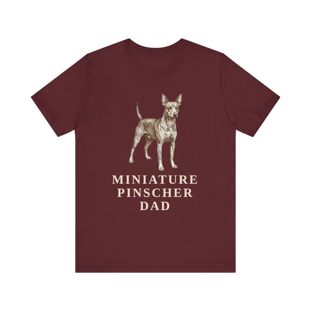 Miniature Pinscher Dad Shirt, Vintage Dog Sketch Tee, Dog Dad Gift