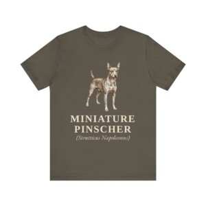 Miniature Pinscher Latin Shirt, Vintage Dog Sketch Tee, Dog Latin Gift