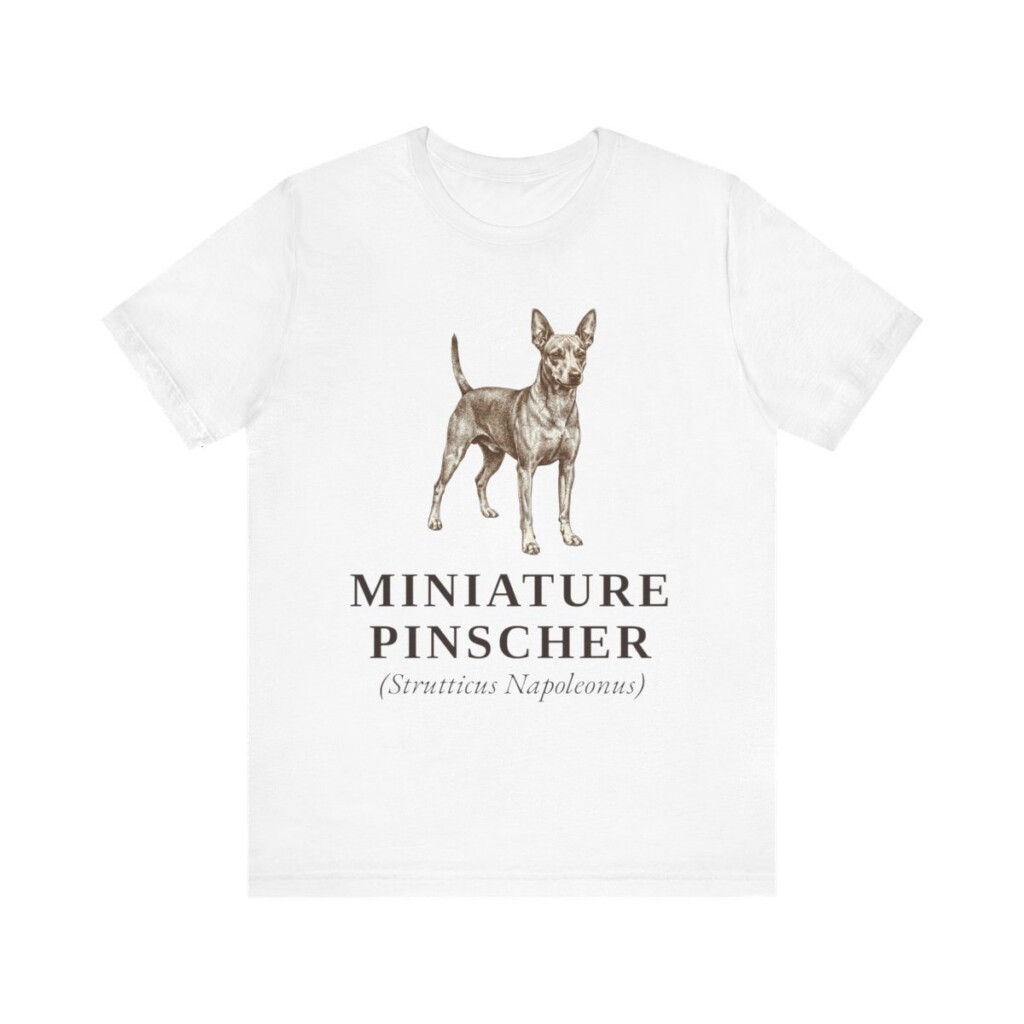 Miniature Pinscher Latin Shirt, Vintage Dog Sketch Tee, Dog Latin Gift