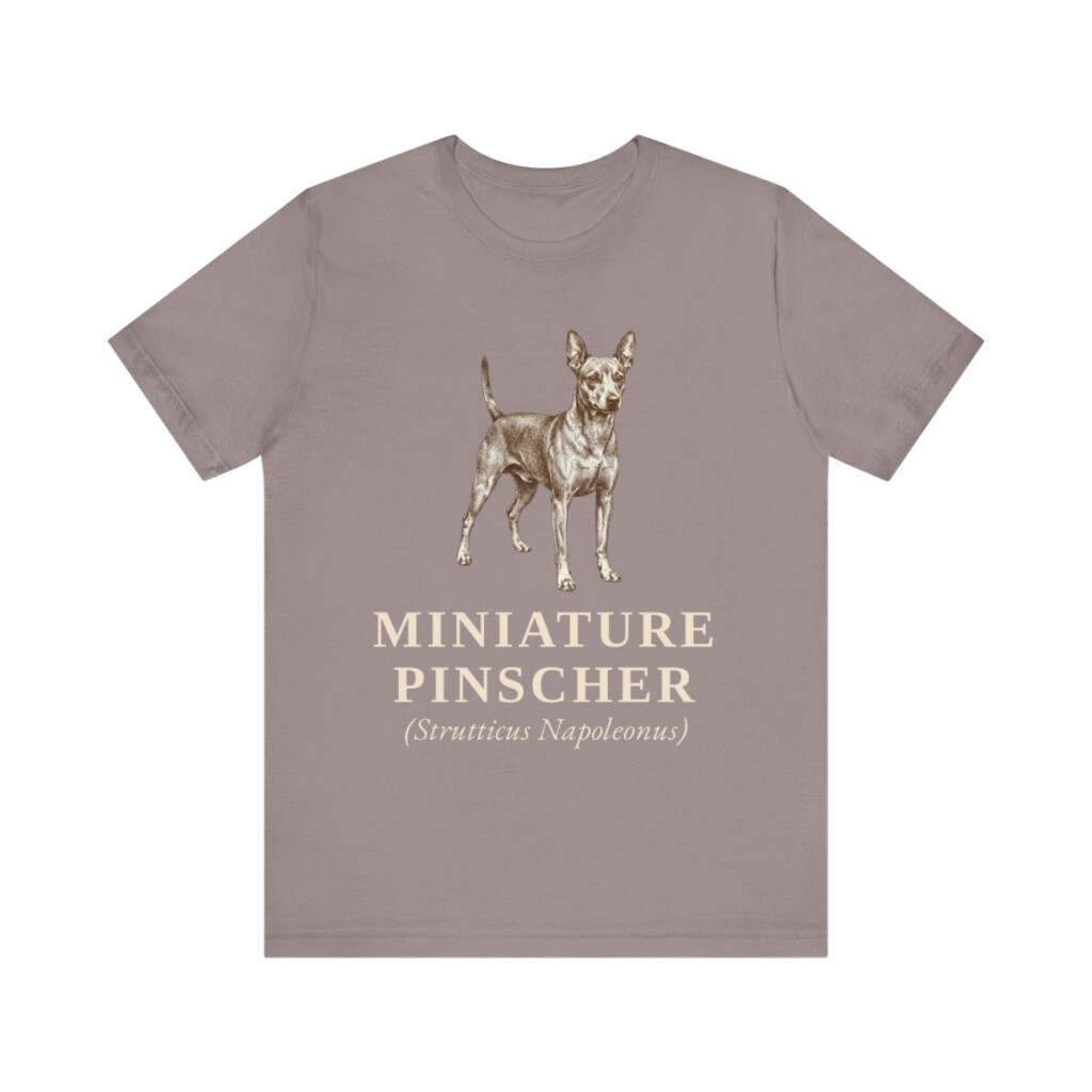 Miniature Pinscher Latin Shirt, Vintage Dog Sketch Tee, Dog Latin Gift