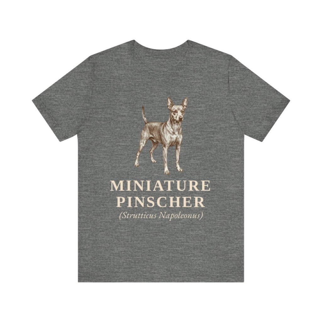 Miniature Pinscher Latin Shirt, Vintage Dog Sketch Tee, Dog Latin Gift