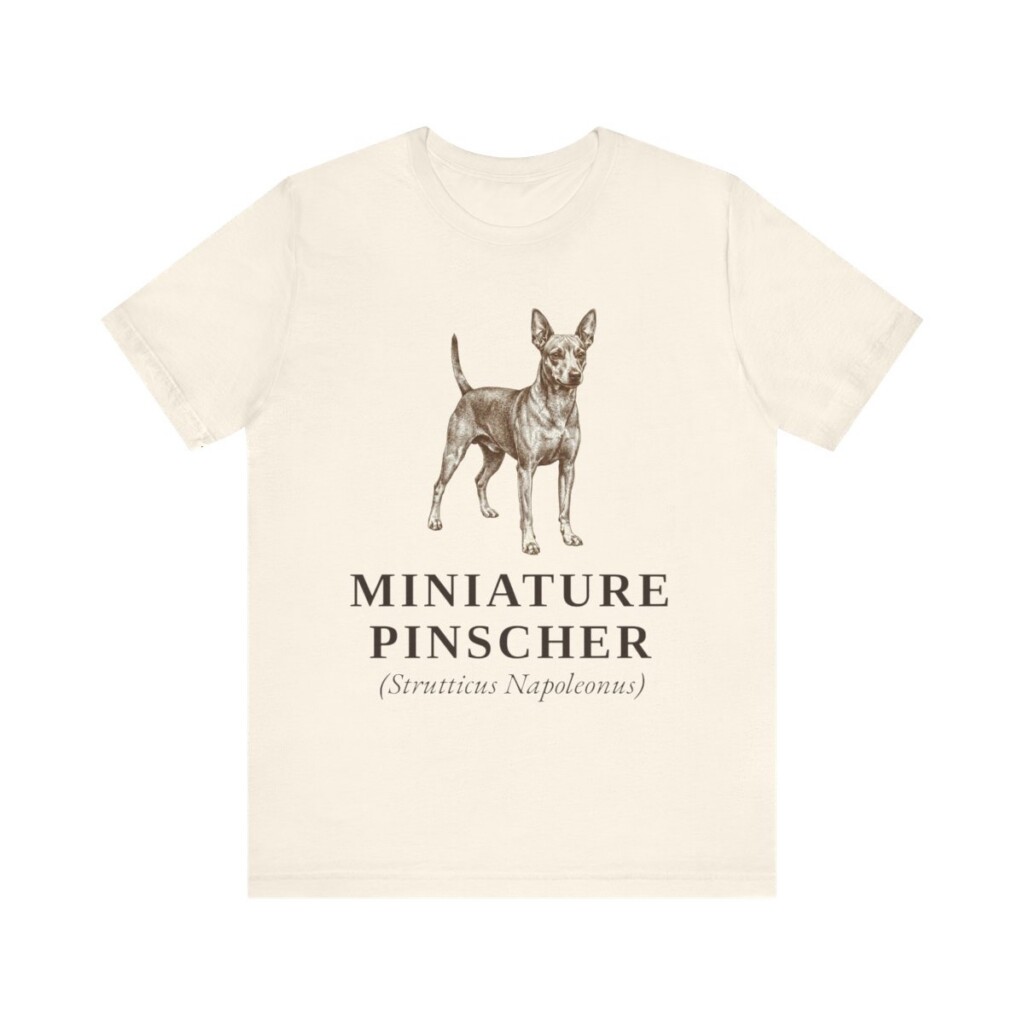 Miniature Pinscher Latin Shirt, Vintage Dog Sketch Tee, Dog Latin Gift