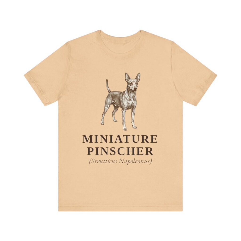 Miniature Pinscher Latin Shirt, Vintage Dog Sketch Tee, Dog Latin Gift