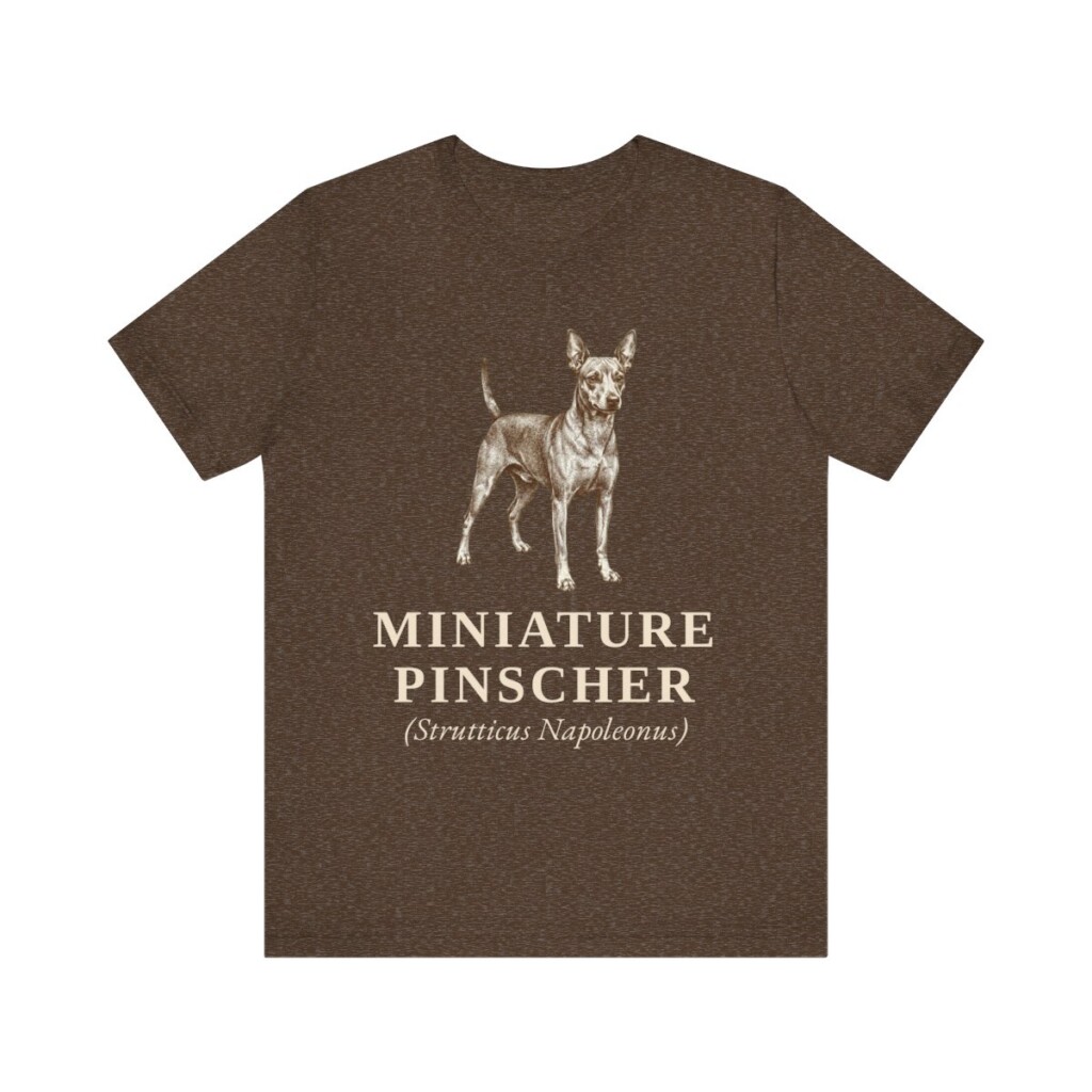 Miniature Pinscher Latin Shirt, Vintage Dog Sketch Tee, Dog Latin Gift