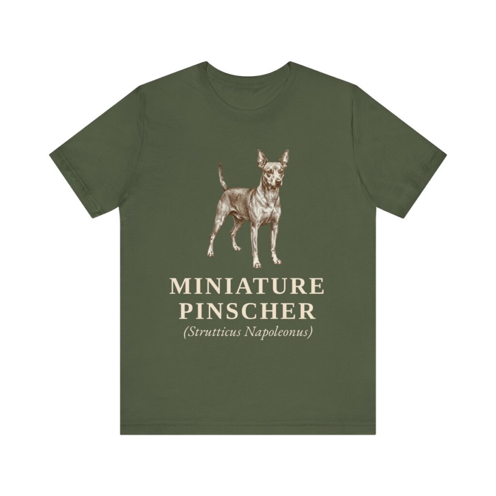 Miniature Pinscher Latin Shirt, Vintage Dog Sketch Tee, Dog Latin Gift