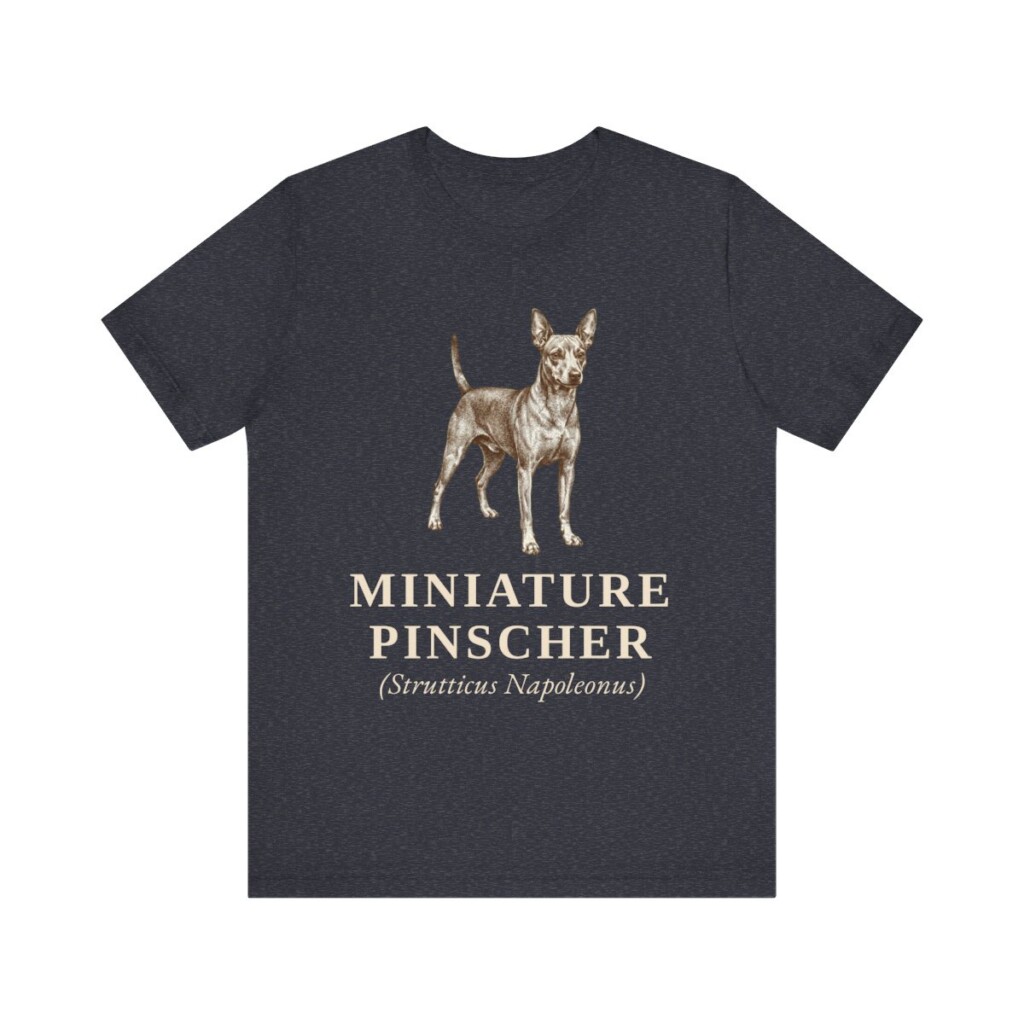 Miniature Pinscher Latin Shirt, Vintage Dog Sketch Tee, Dog Latin Gift