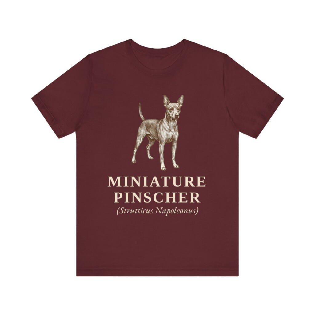 Miniature Pinscher Latin Shirt, Vintage Dog Sketch Tee, Dog Latin Gift