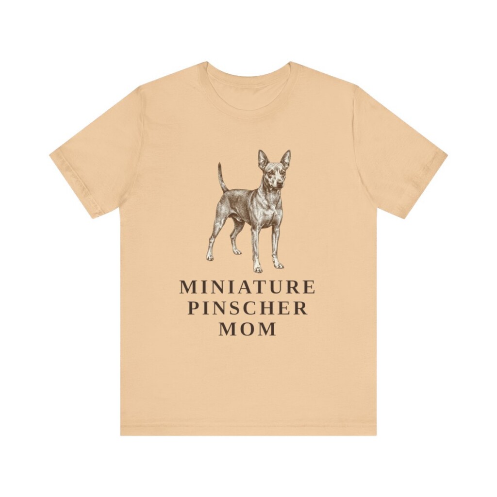 Miniature Pinscher Mom Shirt, Vintage Dog Sketch Tee, Dog Mom Gift