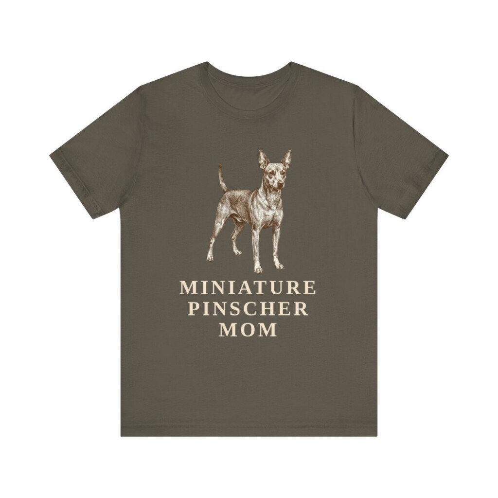 Miniature Pinscher Mom Shirt, Vintage Dog Sketch Tee, Dog Mom Gift